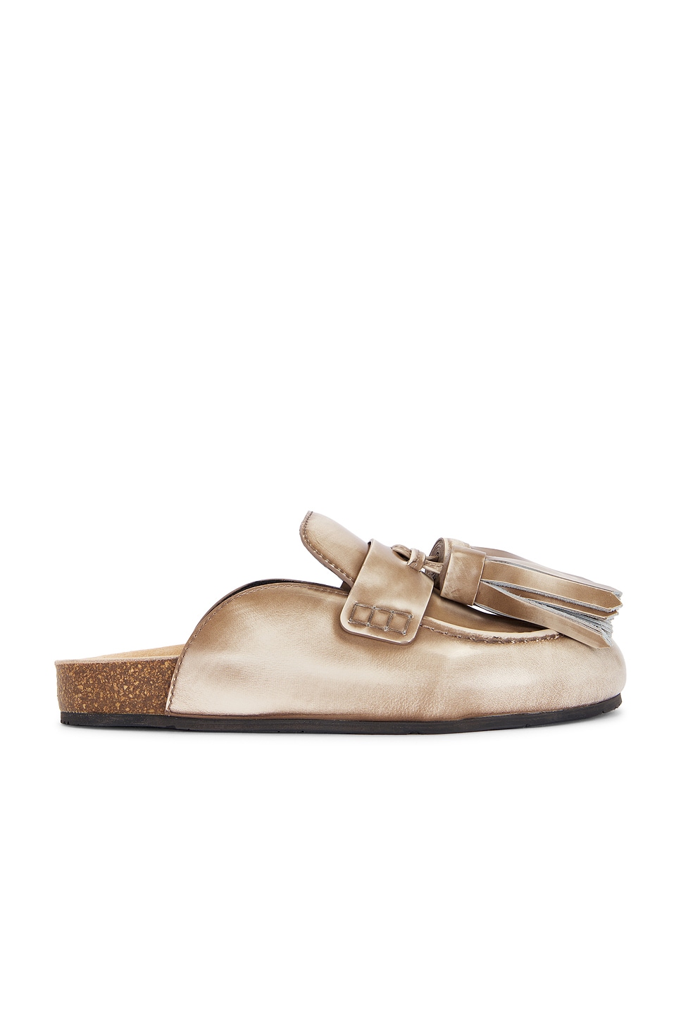 Image 1 of JW Anderson Tassel Mule Loafer in Beige & Brown