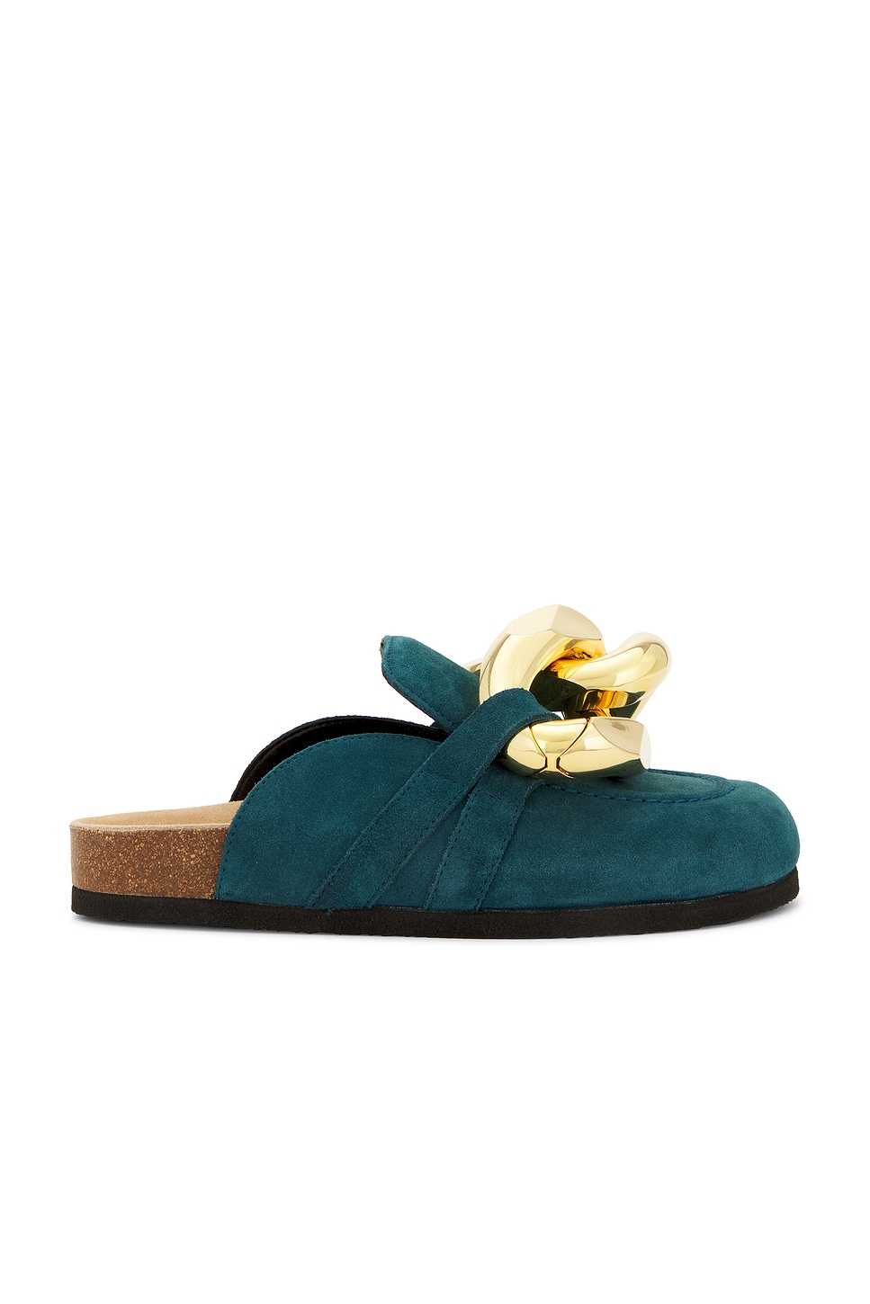 Image 1 of JW Anderson Chain Loafer in Petrol & Gold