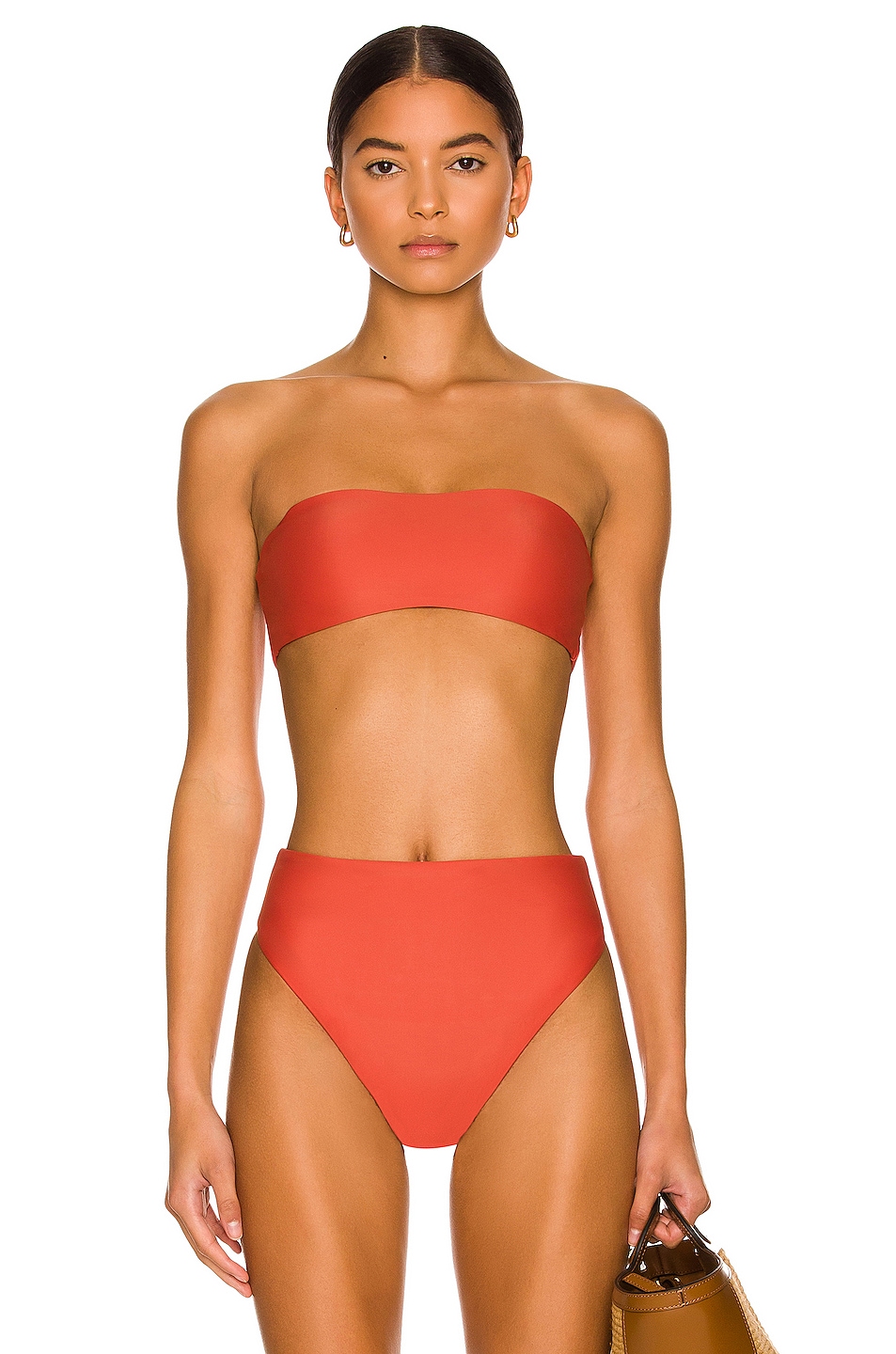 Image 1 of JADE SWIM All Around Bandeau Bikini Top in Terracotta