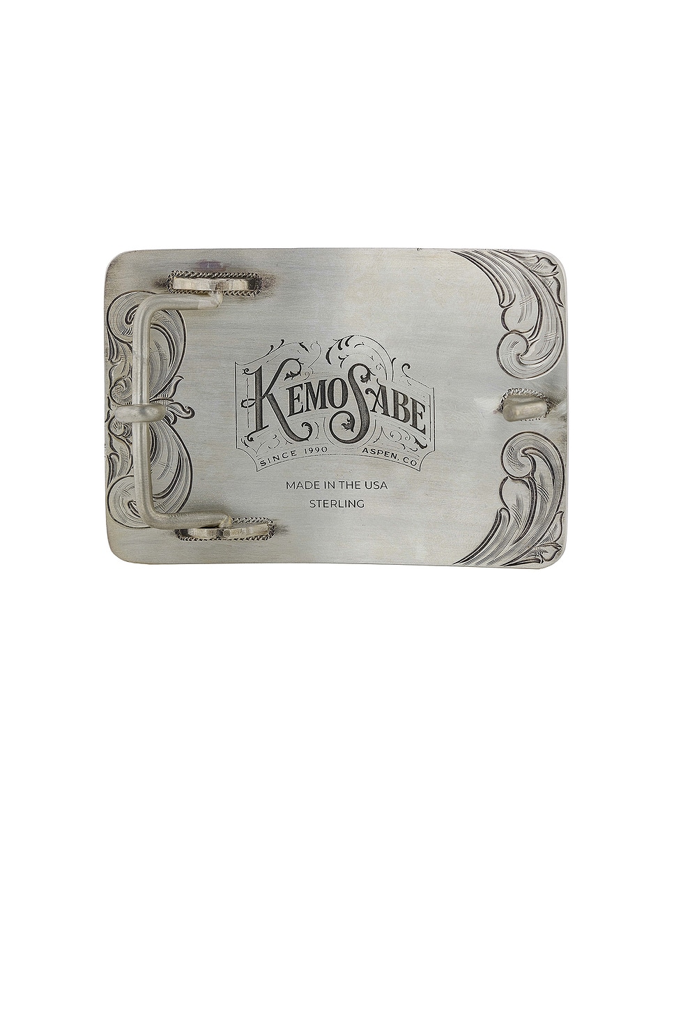 Shop Kemo Sabe Gilman Rectangle Belt Buckle In Silver