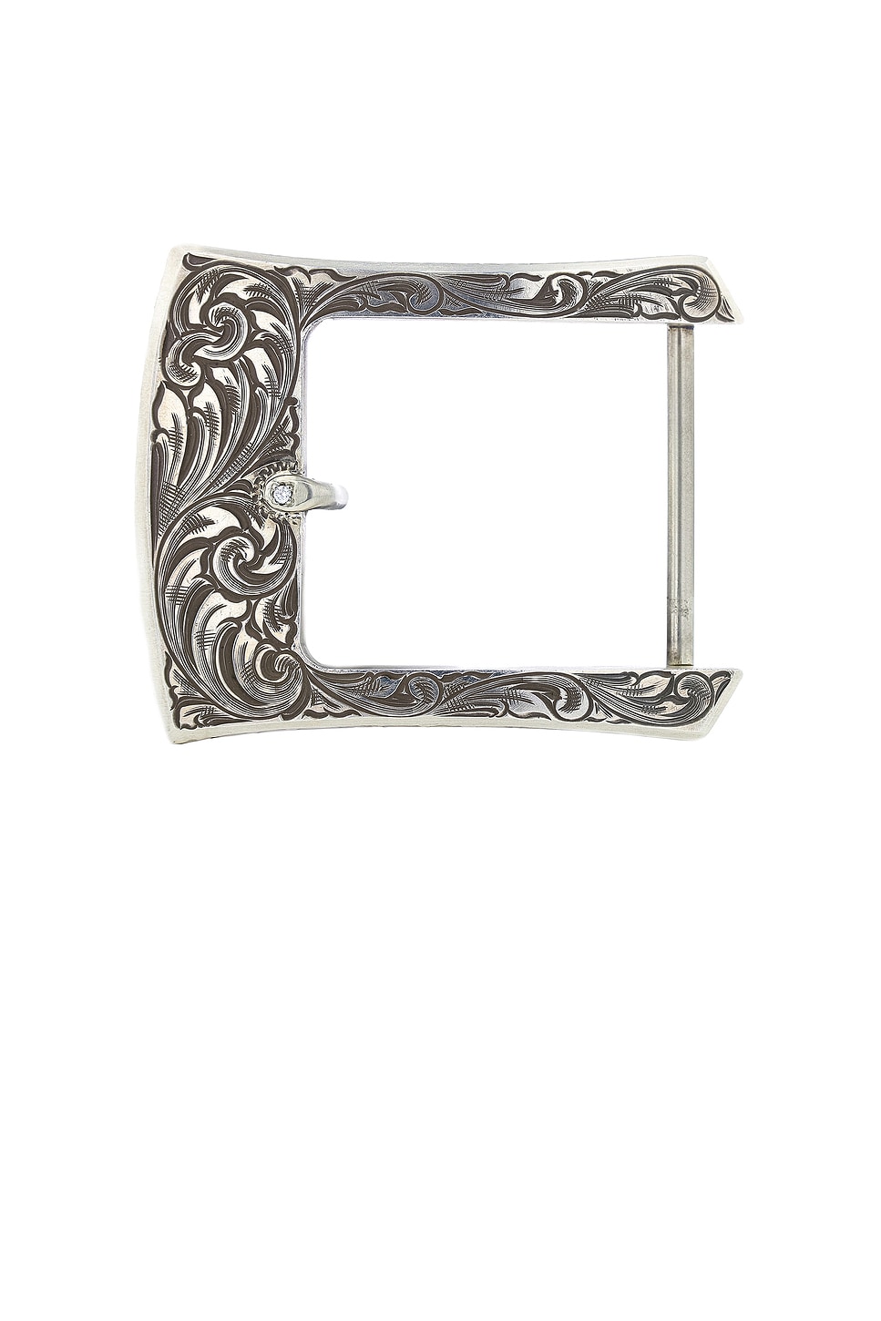 Shop Kemo Sabe Guston Engraved Belt Buckle In Silver