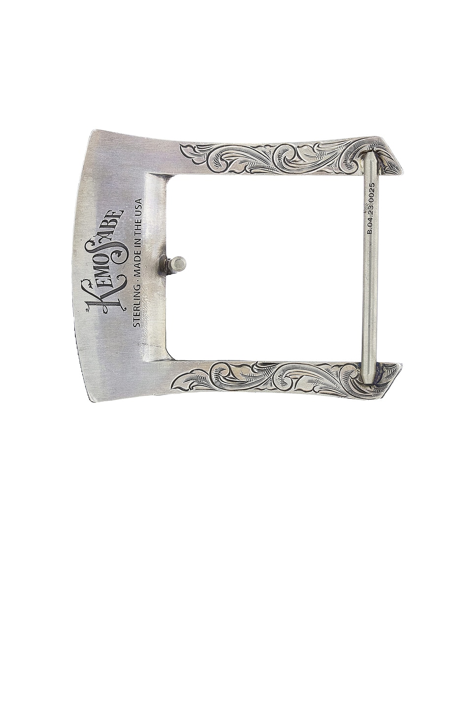 Shop Kemo Sabe Guston Engraved Belt Buckle In Silver