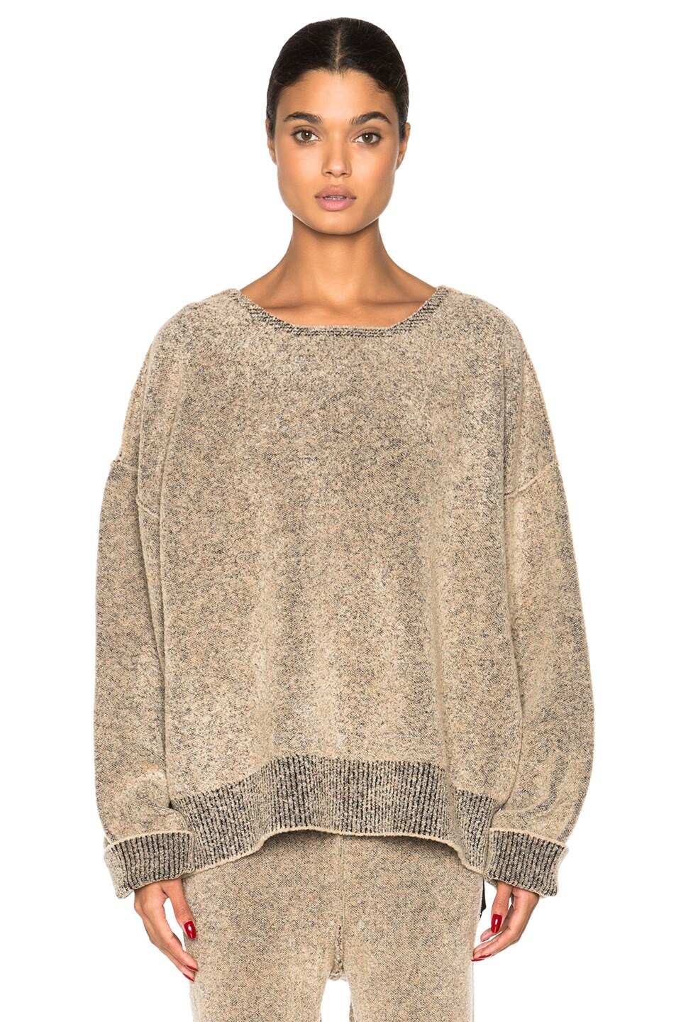 Image 1 of Kanye West x Adidas Originals Boucle Sweater in Brown