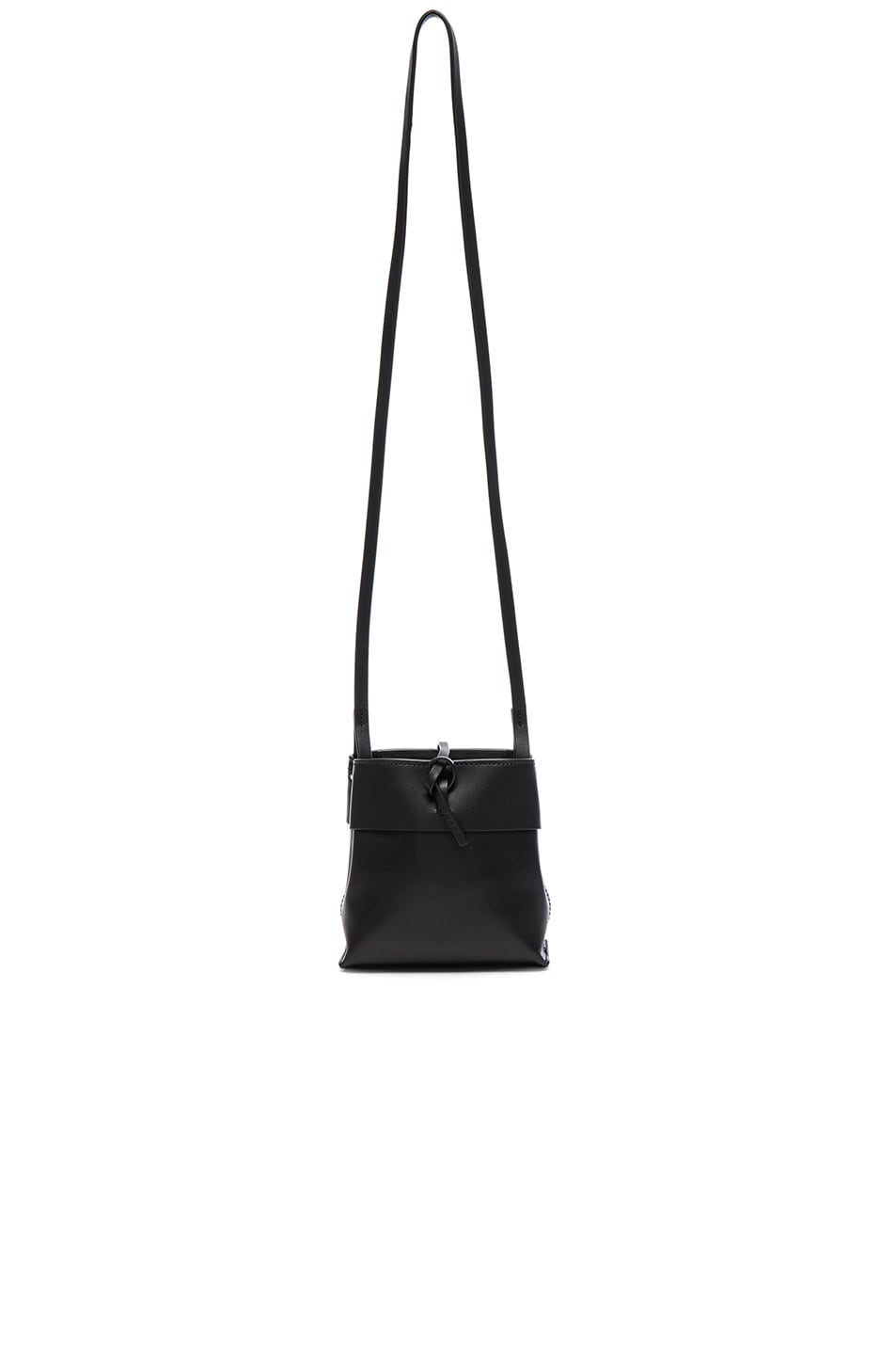 Image 1 of Kara Nano Tie Crossbody Bag in Black