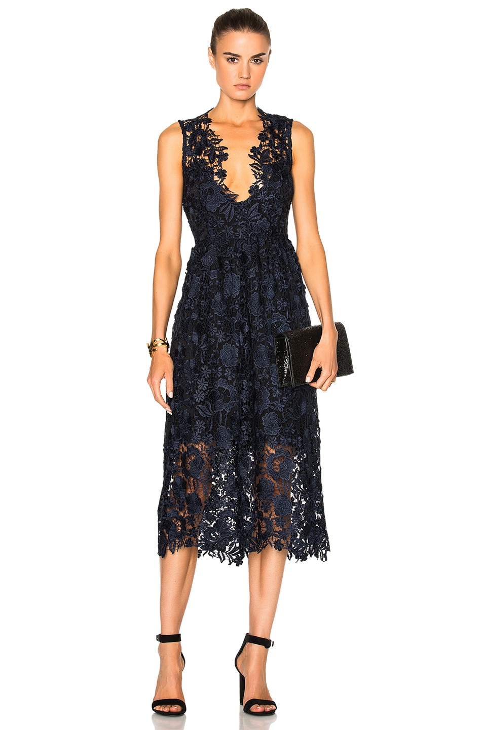 Image 1 of Kate Sylvester Esther Dress in Ink Lace