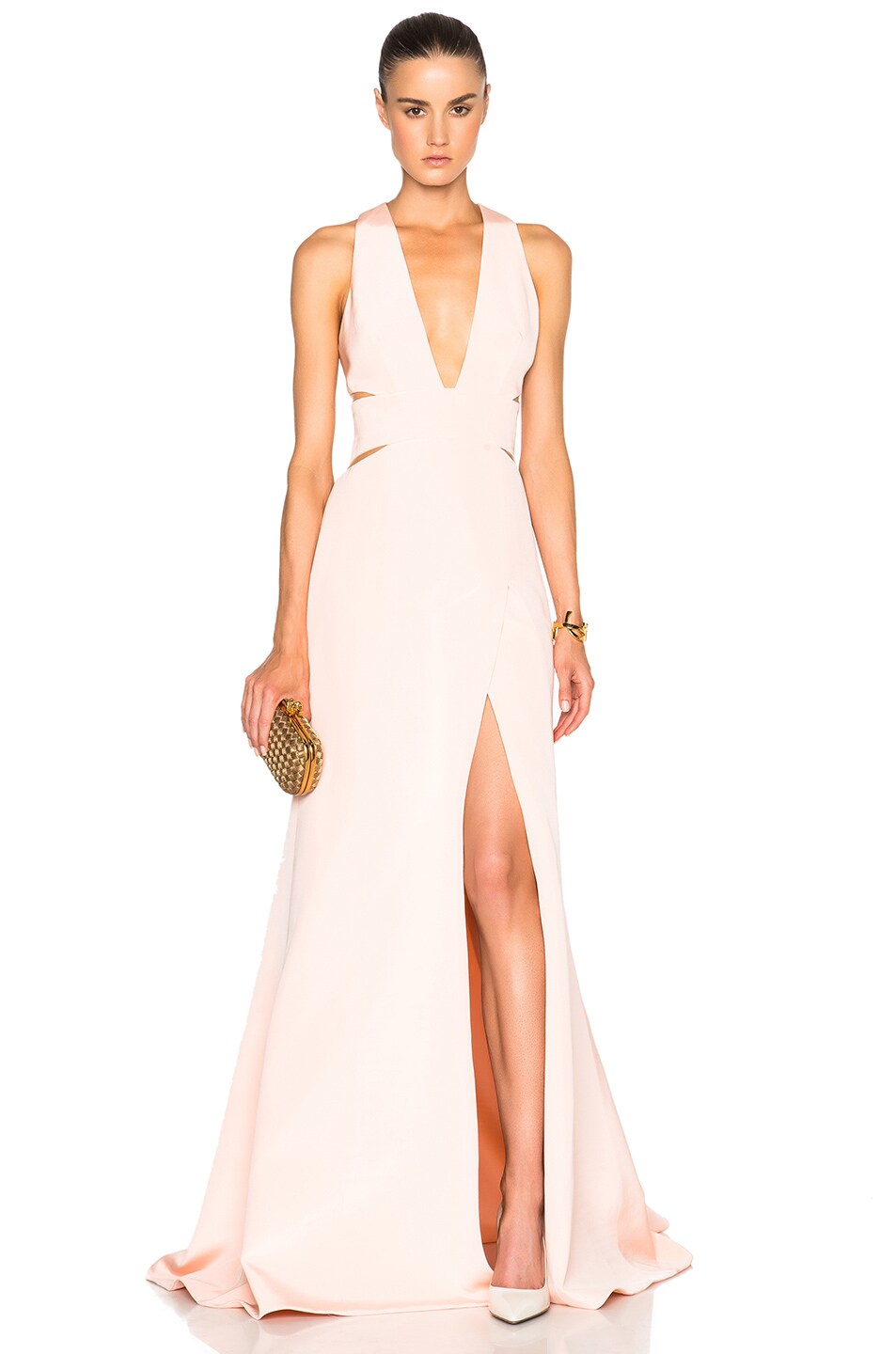 Image 1 of KAUFMANFRANCO Crepe Gown in Pink