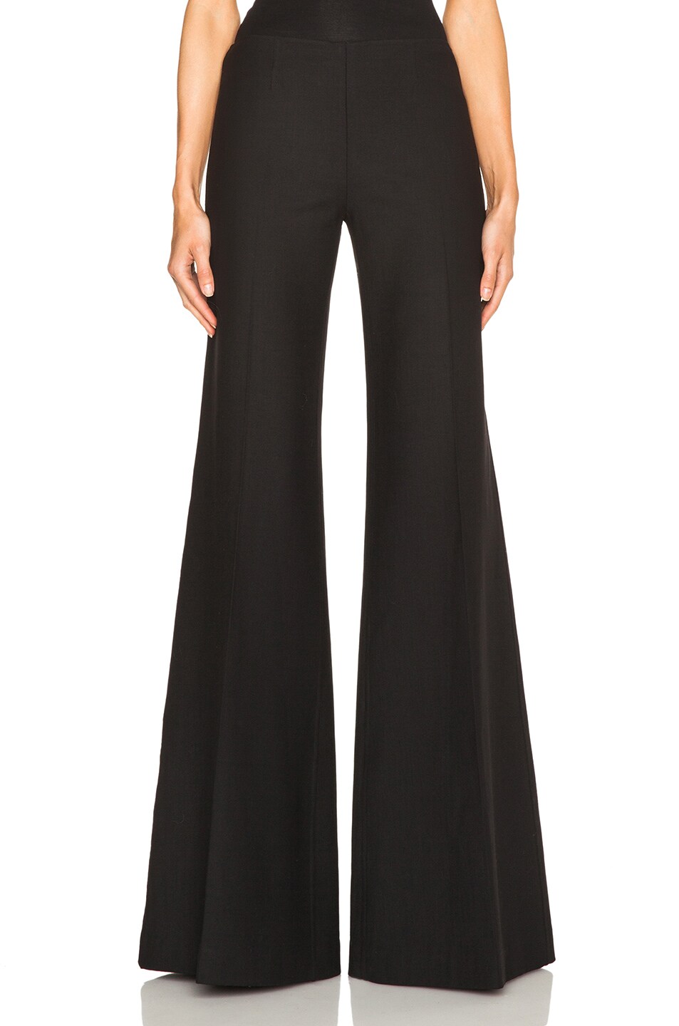Image 1 of KAUFMANFRANCO Micro Stretch Double Face Trousers in Onyx