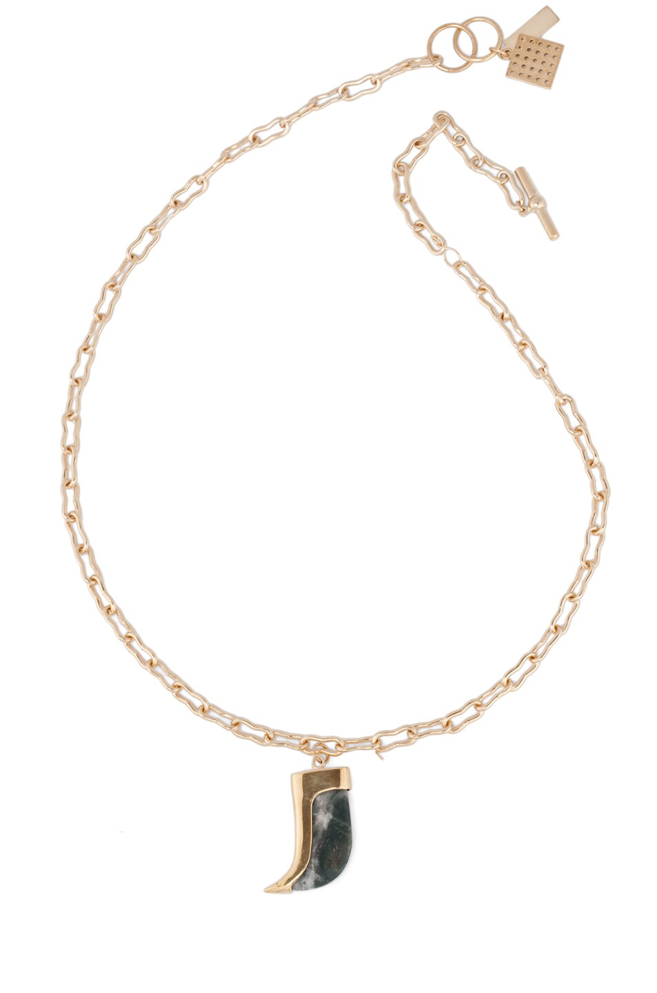 Image 1 of Kelly Wearstler Small Horn Pendant Necklace in Natural Stone