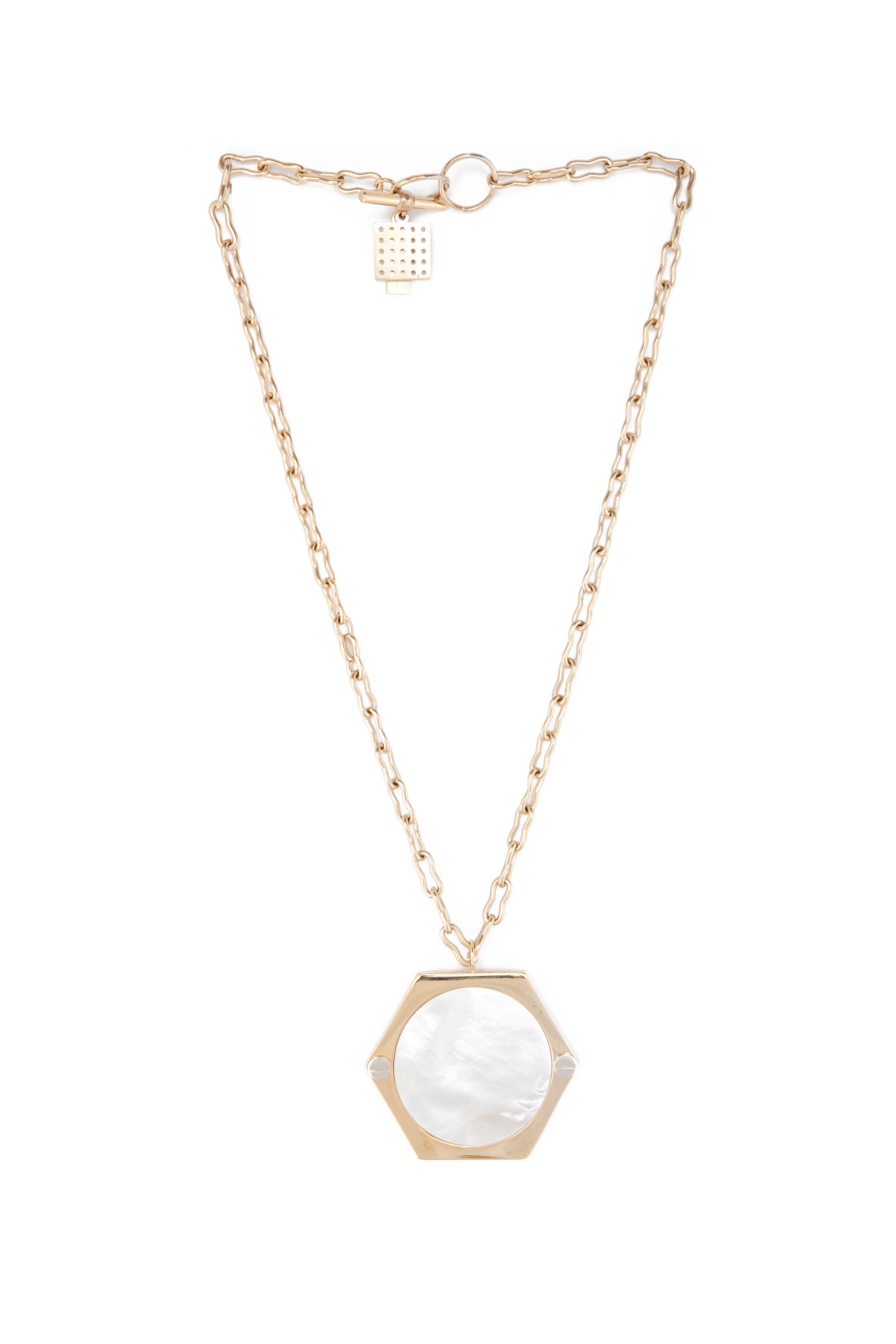 Image 1 of Kelly Wearstler Spyglass Necklace in Mother of Pearl