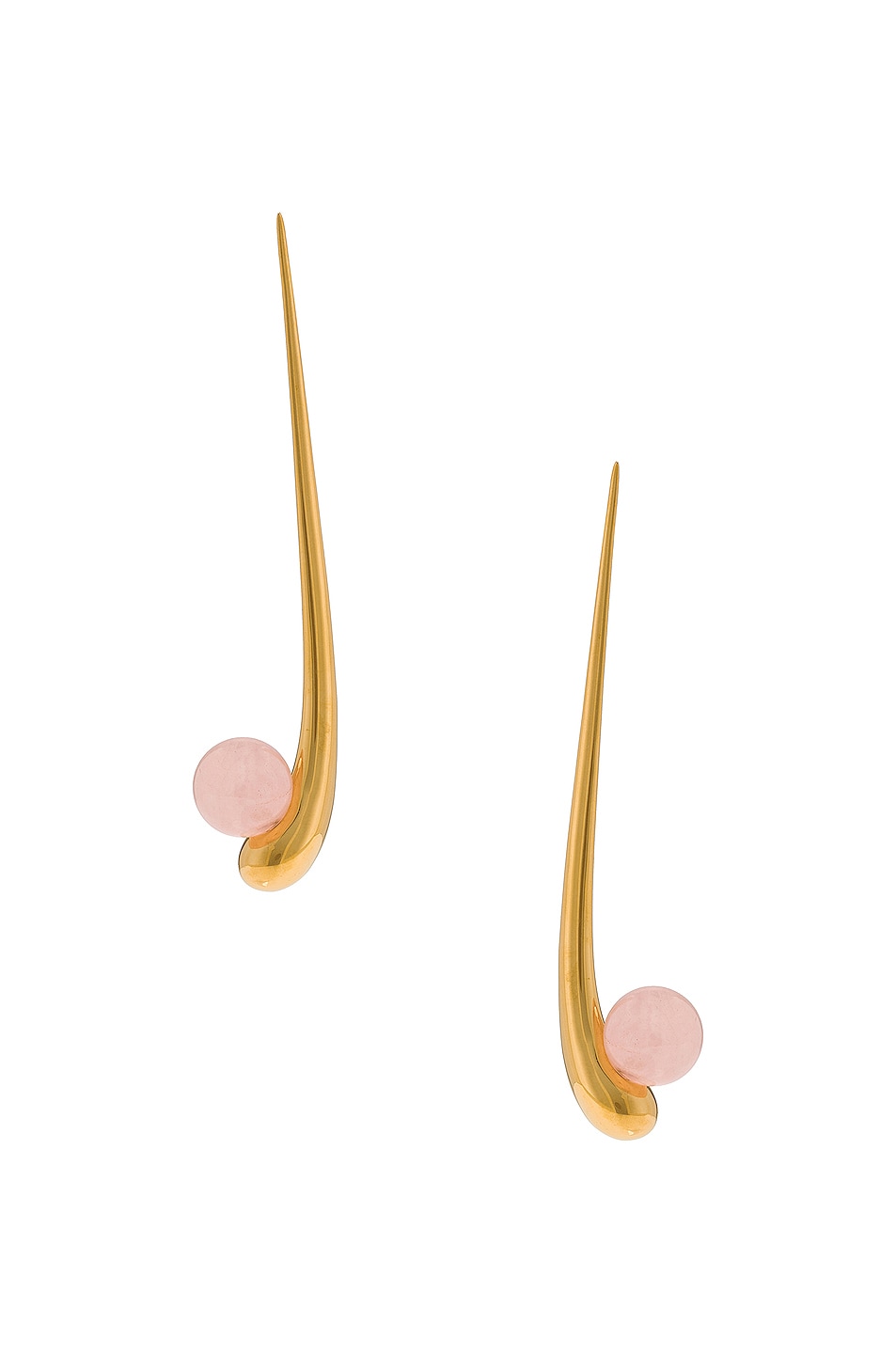 Image 1 of KHIRY Adisa Stone Drop Earrings in Gold & Malachite