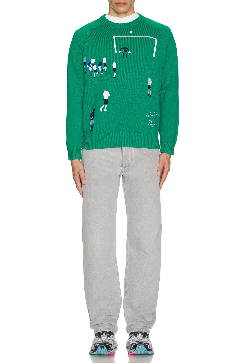 Image 1 of KidSuper x Ronaldinho Goal! Sweater in Green