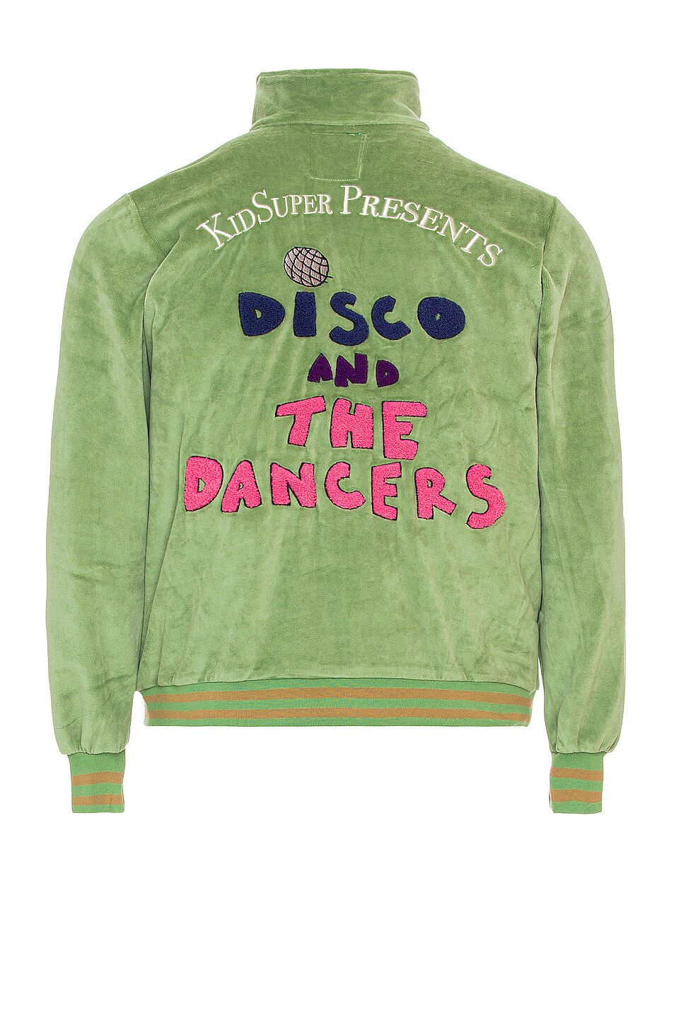 Image 1 of KidSuper Dancer Velour Track Jacket in Green