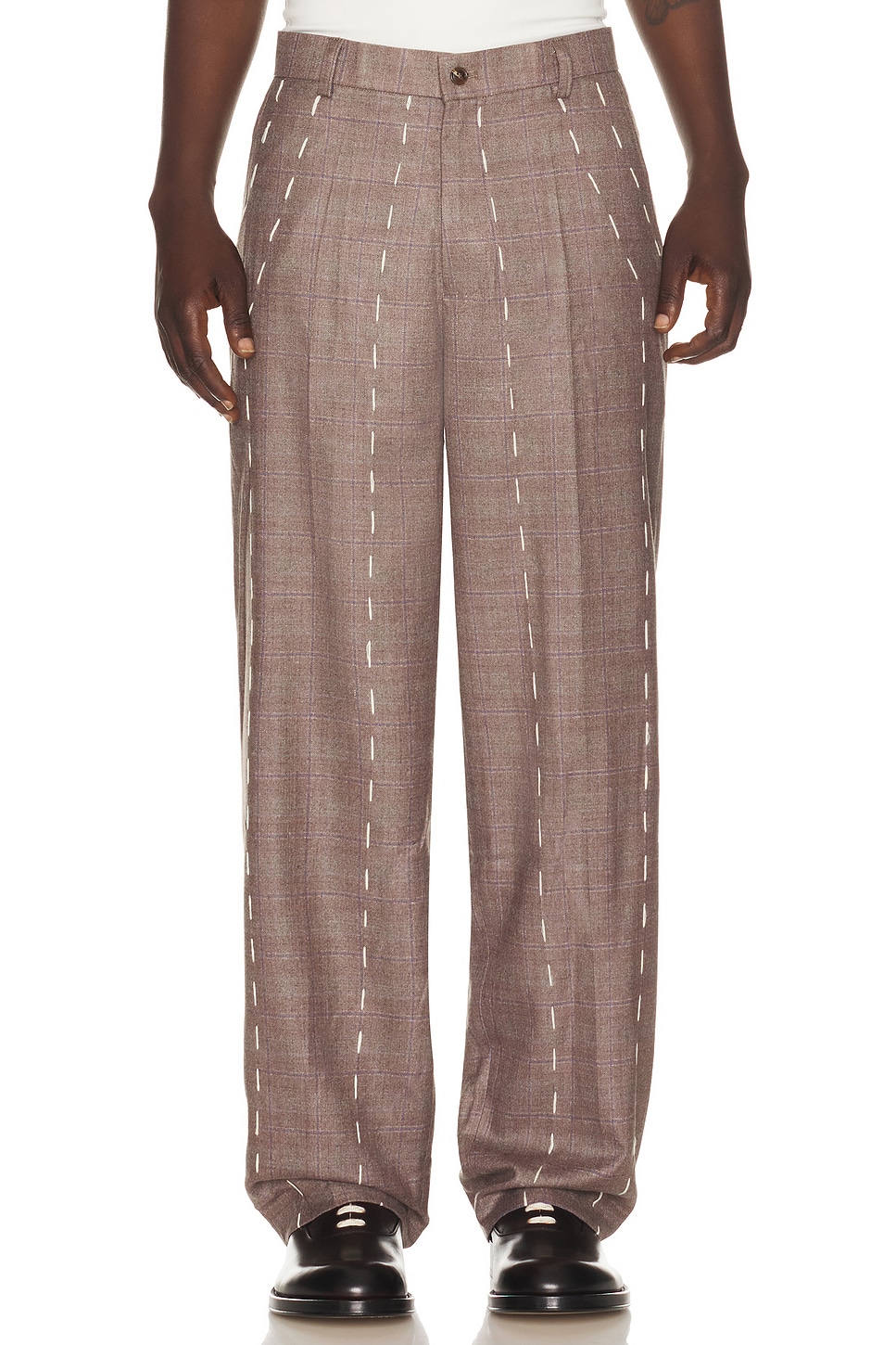 KidSuper Face Embroidered Suit Bottom
