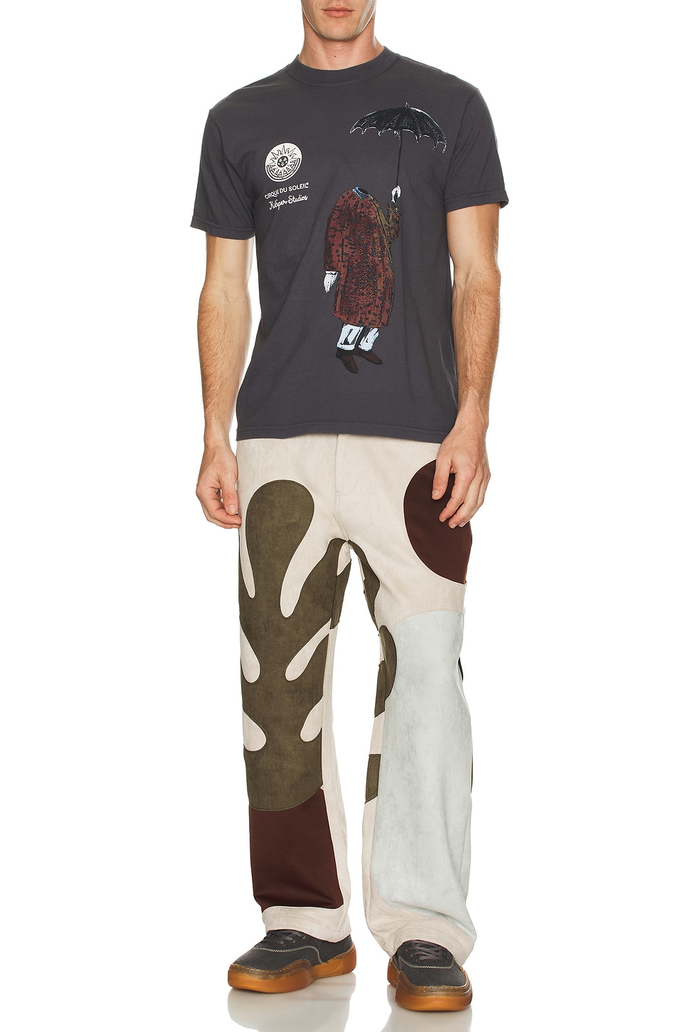 Image 1 of KidSuper Cirque Du Soleil No Head Tee in Washed Black