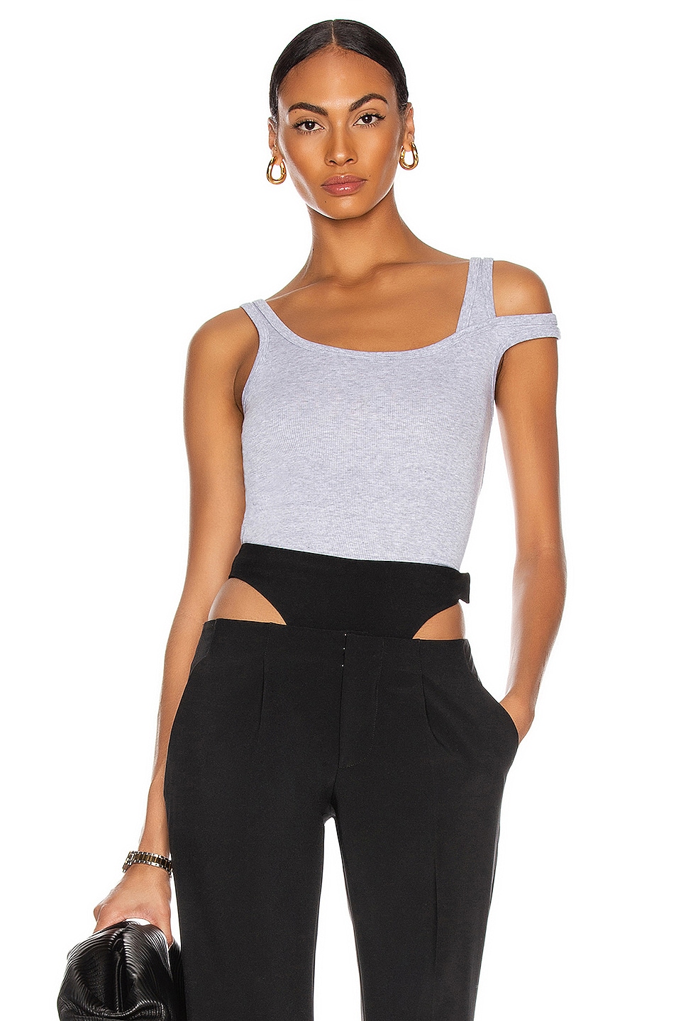 Image 1 of KENDRA DUPLANTIER Lucia Top in Heather Grey