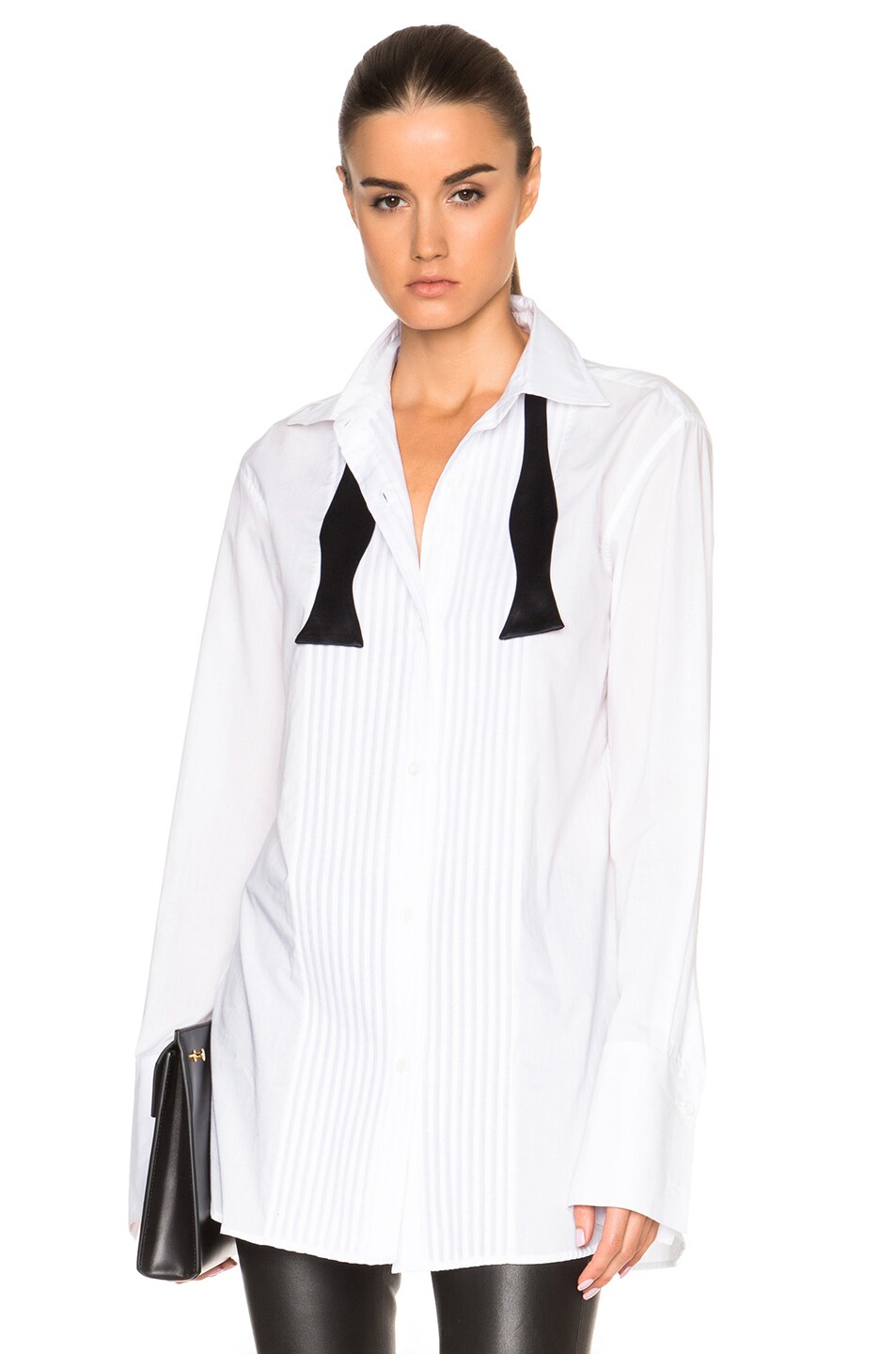 Image 1 of Kiki de Montparnasse Black Tie Top in White & Black