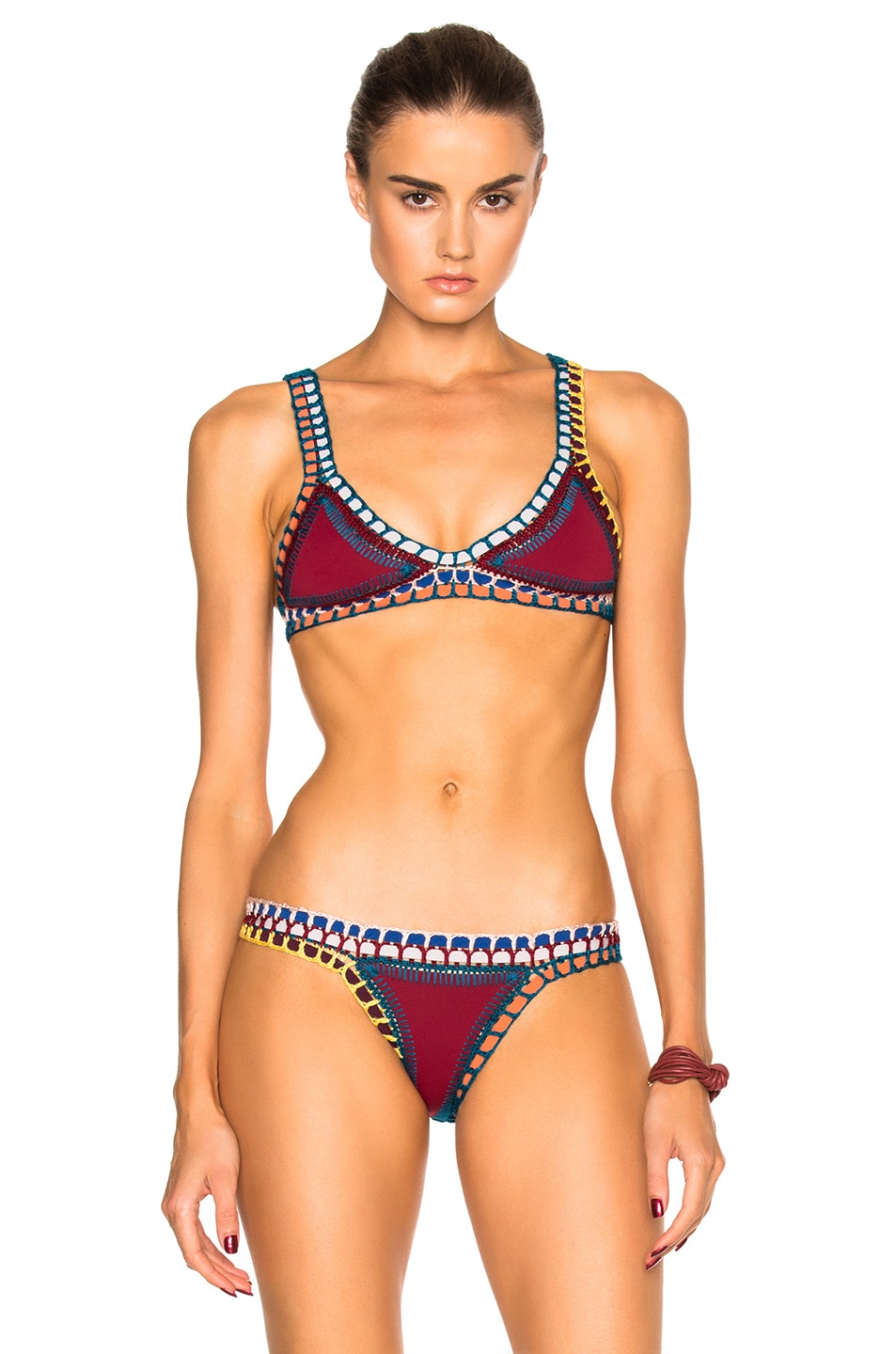 Image 1 of KIINI Soley Bikini Top in Red Multi
