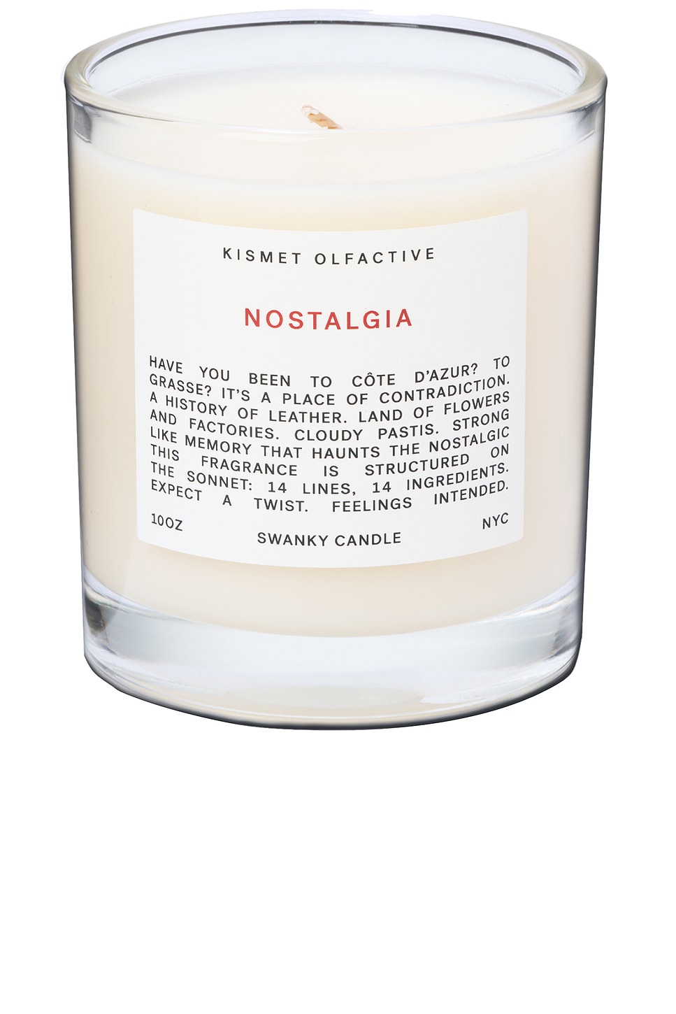Kismet Olfactive Nostalgia Candle In White