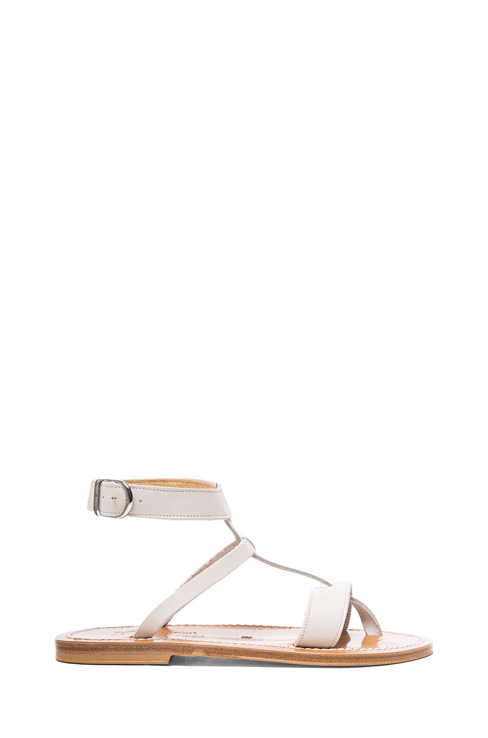 Image 1 of K Jacques Corvette Leather Sandals in Linen