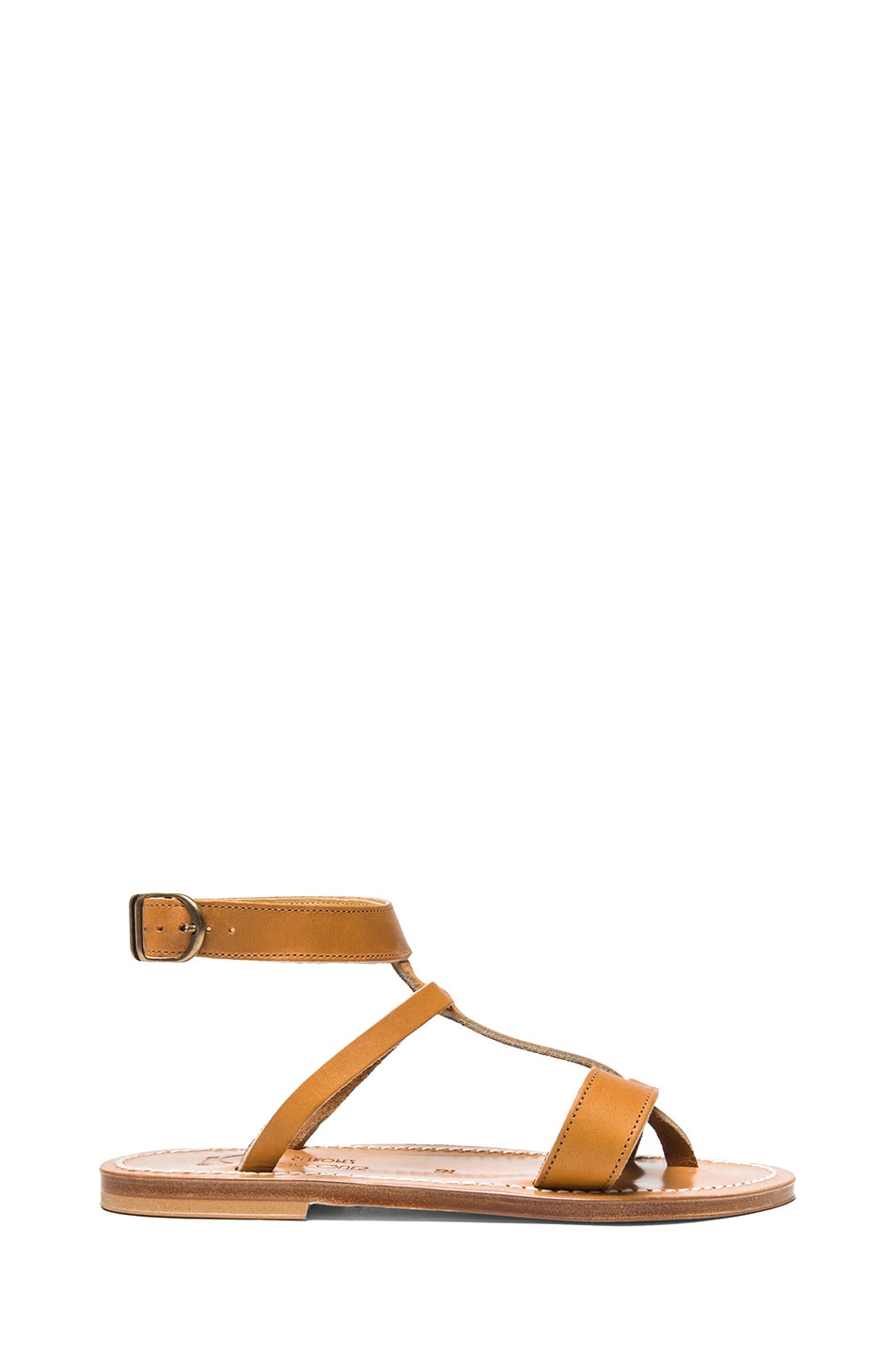 Image 1 of K Jacques Corvette Leather Sandals in Natural