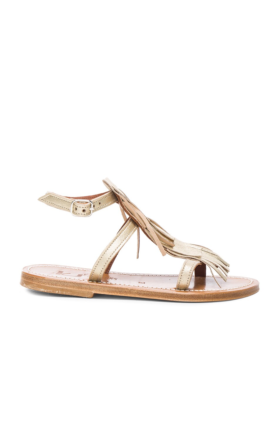 Image 1 of K Jacques Leather Corsair Sandals in Gold