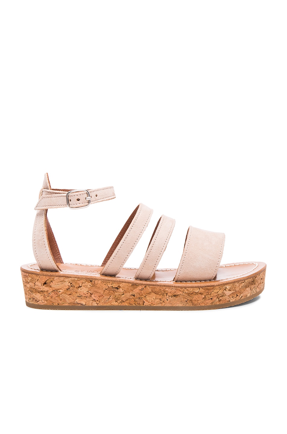 Image 1 of K Jacques Suede Clairval Sandals in Velours Frappe