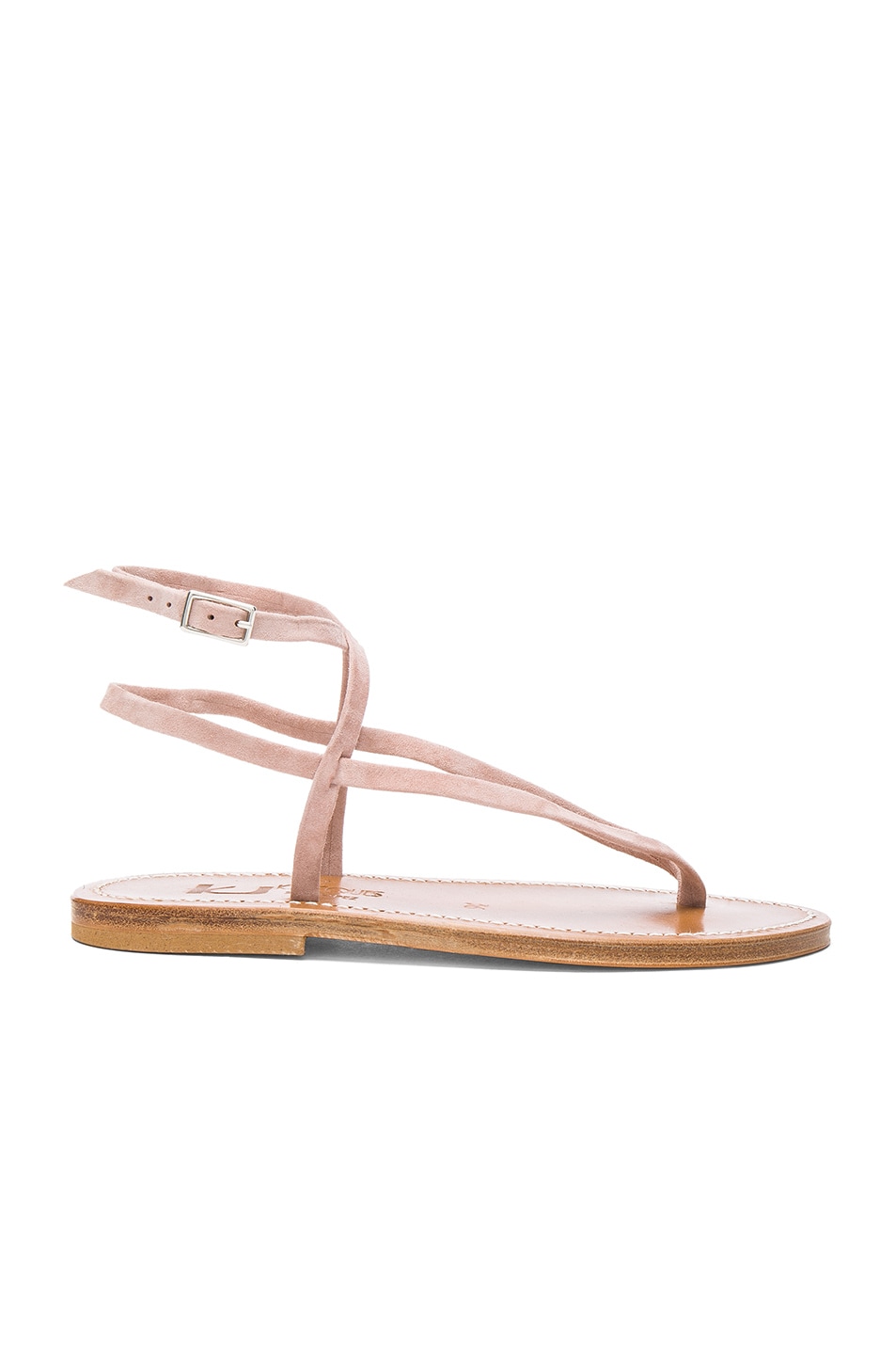 Image 1 of K Jacques Suede Delta Sandals in Suede Rosa Palo