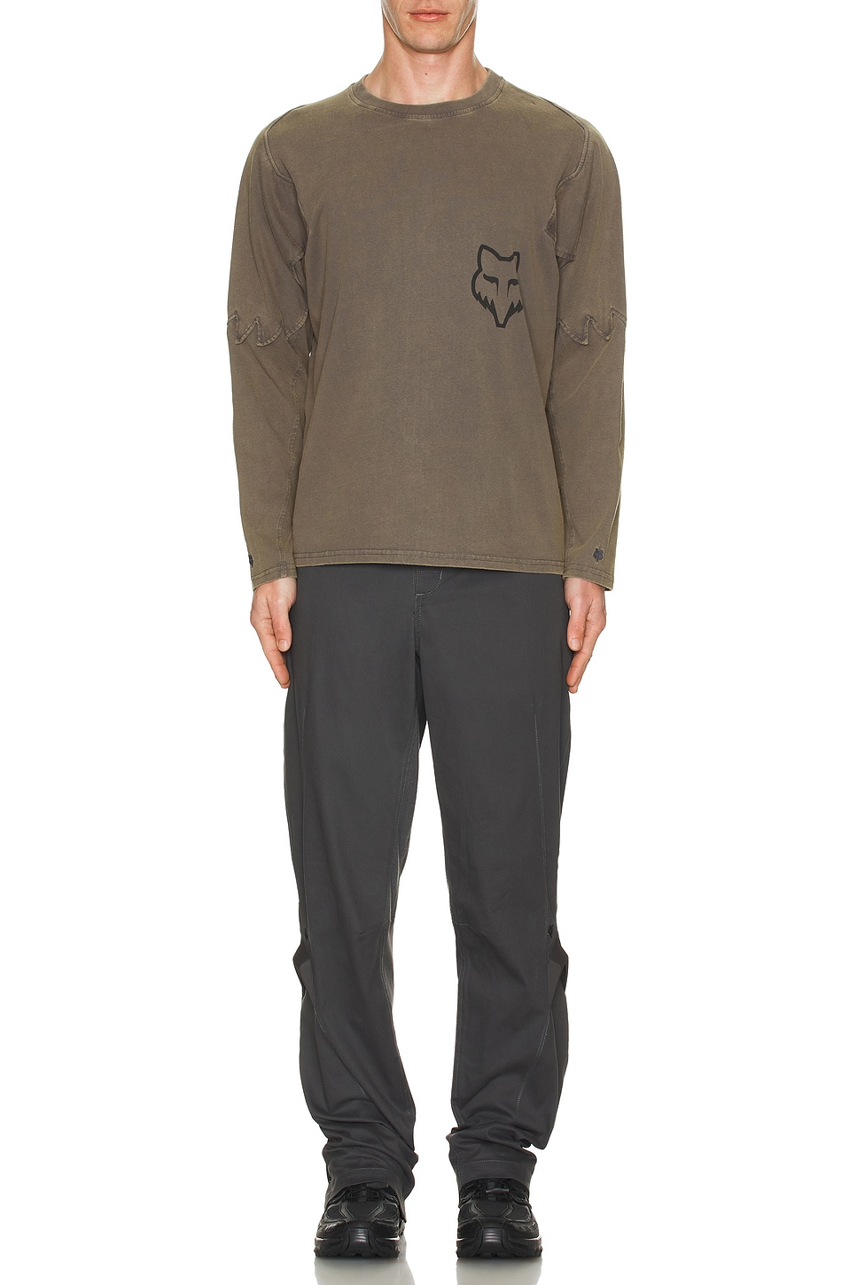 Image 1 of Kiko Kostadinov x Fox Racing Long Sleeve Tee Shirt in Graphite