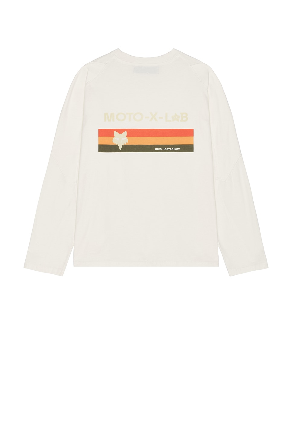 Image 1 of Kiko Kostadinov x Fox Racing Long Sleeve Tee Shirt in Off White