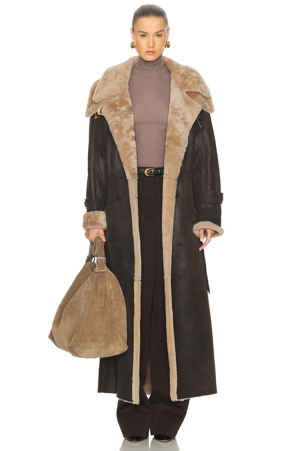 Karen Arcanjo Tyben Coat In Brown