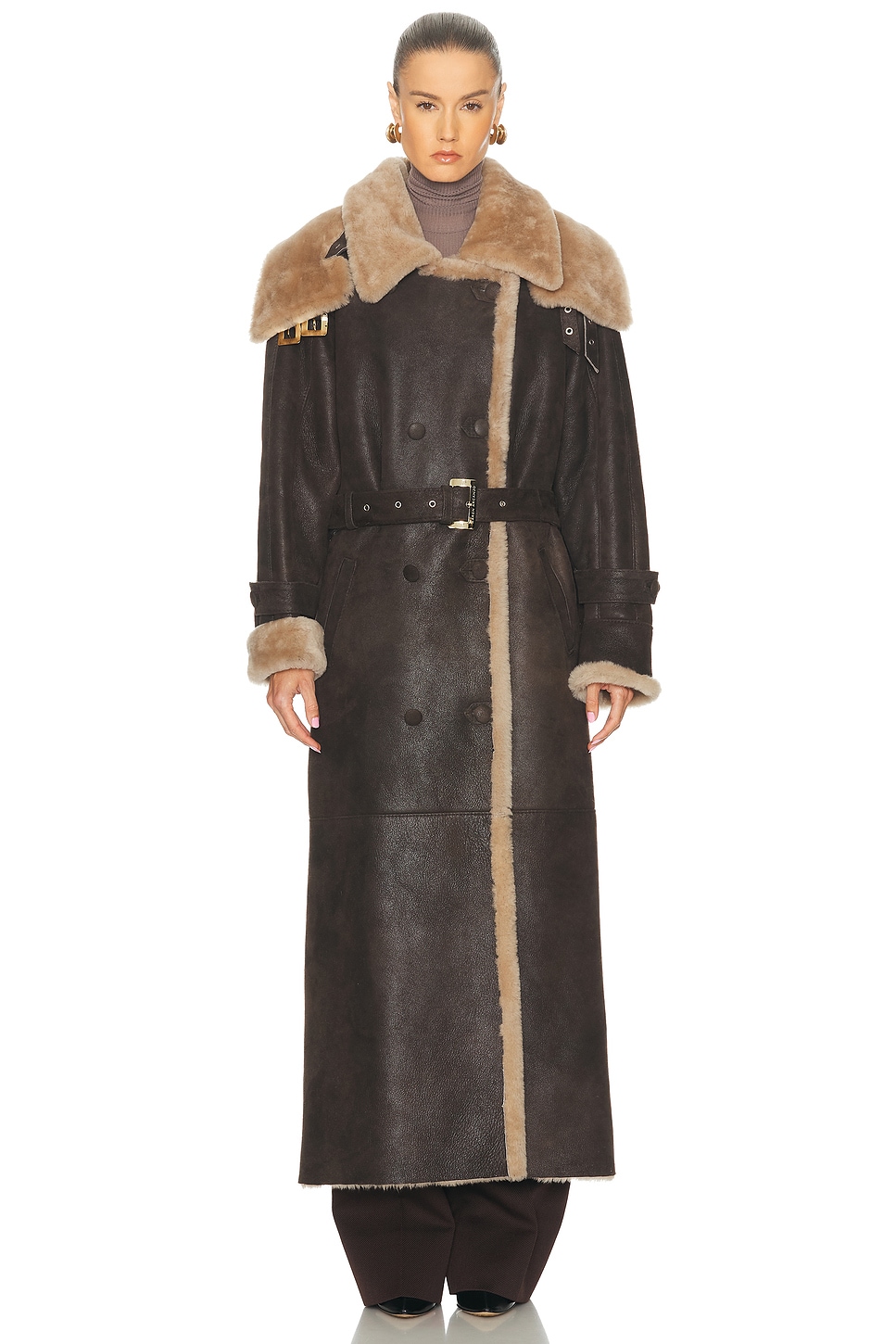 Karen Arcanjo Tyben Coat In Brown
