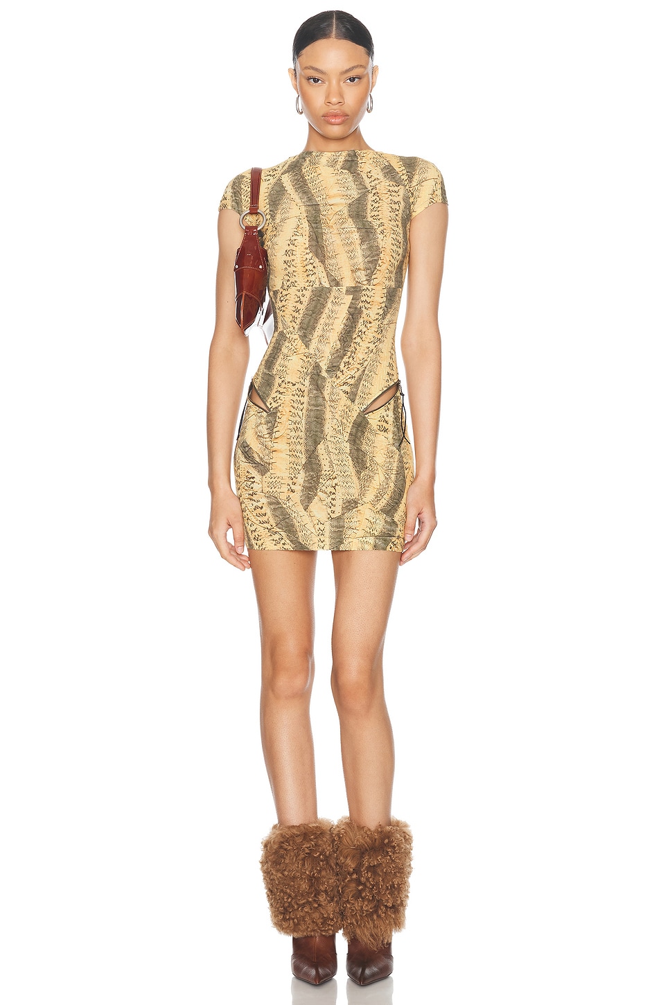 Image 1 of KNWLS Sion Dress in Crushed Snake