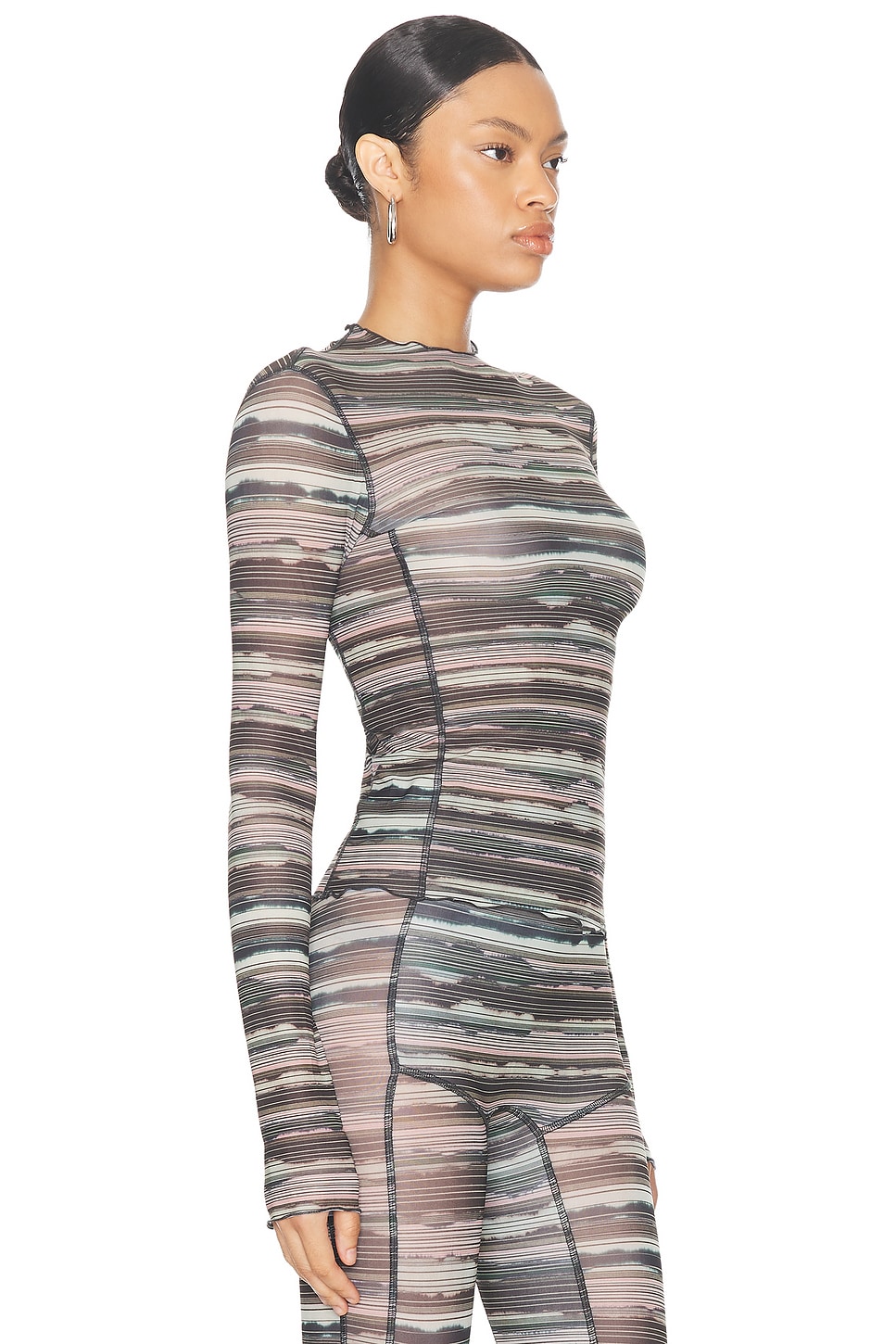 Shop Knwls Halcyon Top In Bleach Stripe