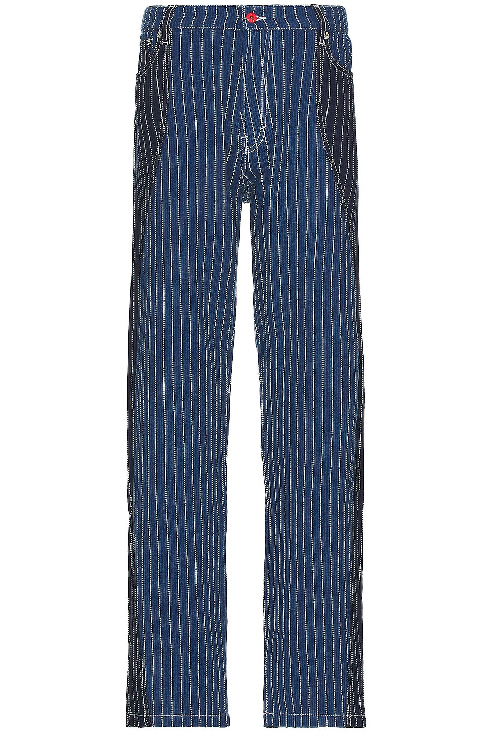 Image 1 of Kenzo Medium Stone Patchwork Loose Denim Jean in Medium Stone Blue Denim