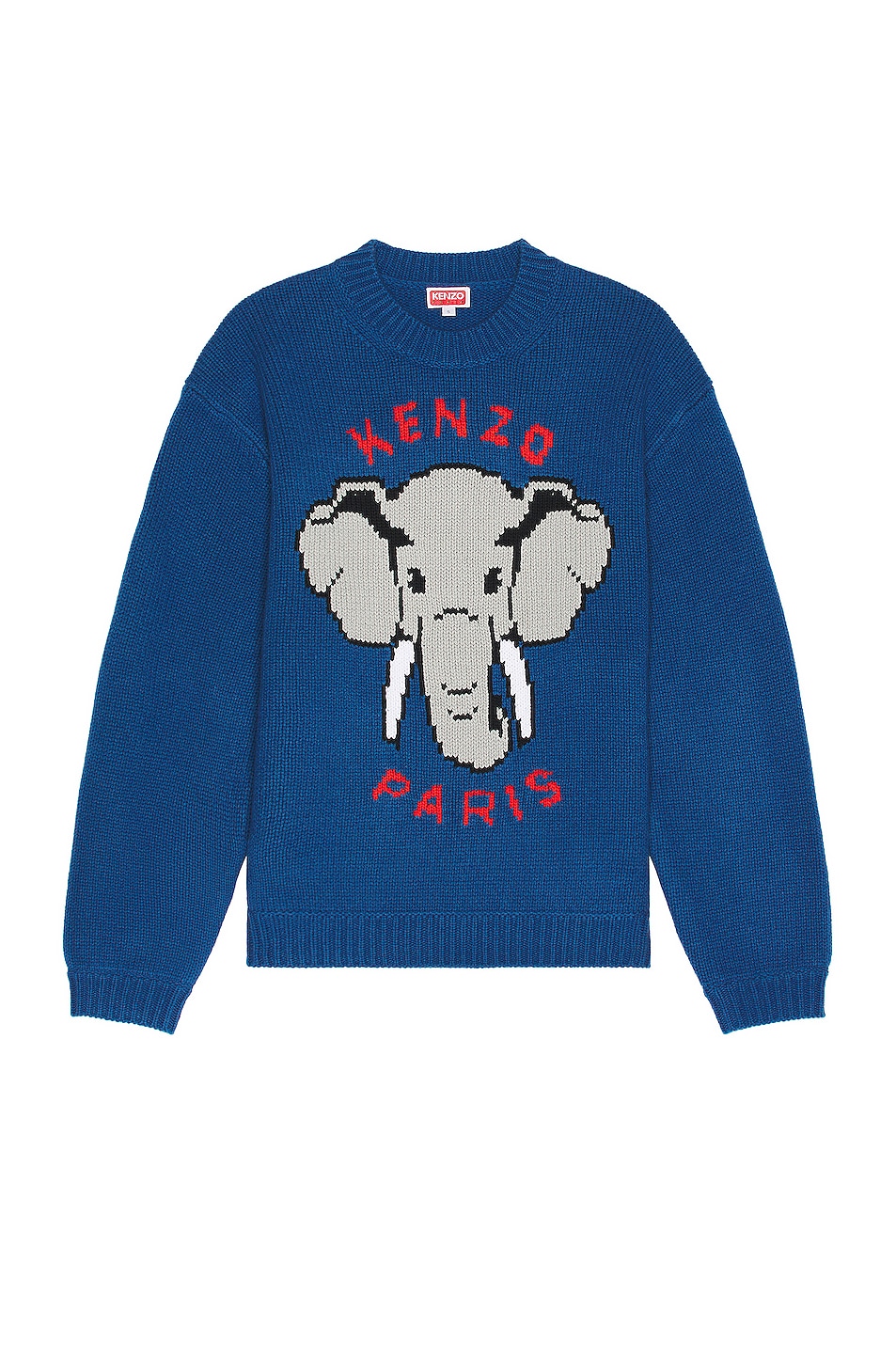 Image 1 of Kenzo Pixel Elephant Sweater in Cyan
