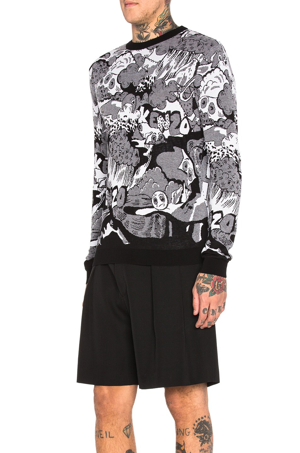 Kenzo Orange Cartoon Print T-Shirt and Shorts Set