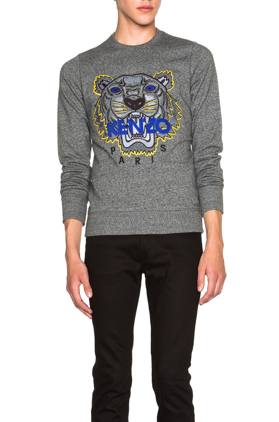 Image 1 of Kenzo Icons Tiger Sweatshirt in Anthracite
