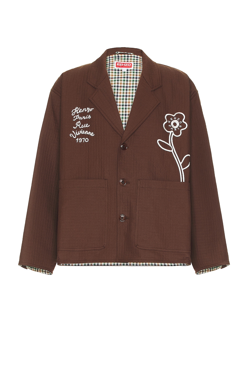 Image 1 of Kenzo Rue Vivienne 1970 Workwear Jacket in Dark Brown