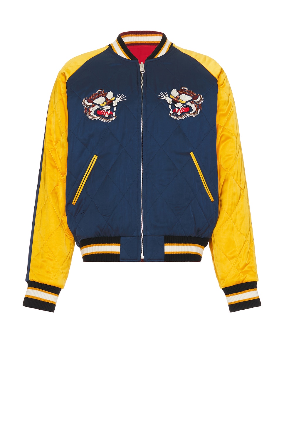 Shop Kenzo Star Tiger Souvenir Jacket In Midnight Blue