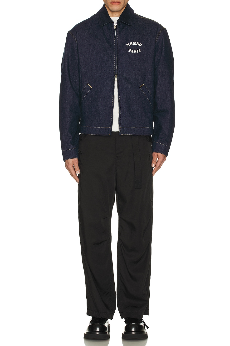 Image 1 of Kenzo x Verdy Collection Padded Workwear Jacket in Rinse Blue Denim