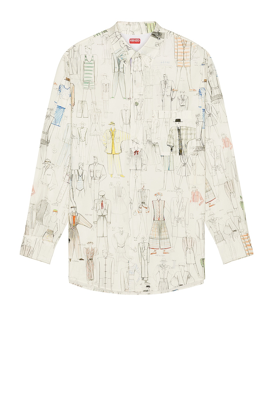 Image 1 of Kenzo Printed Casual Shirt in Multicolor