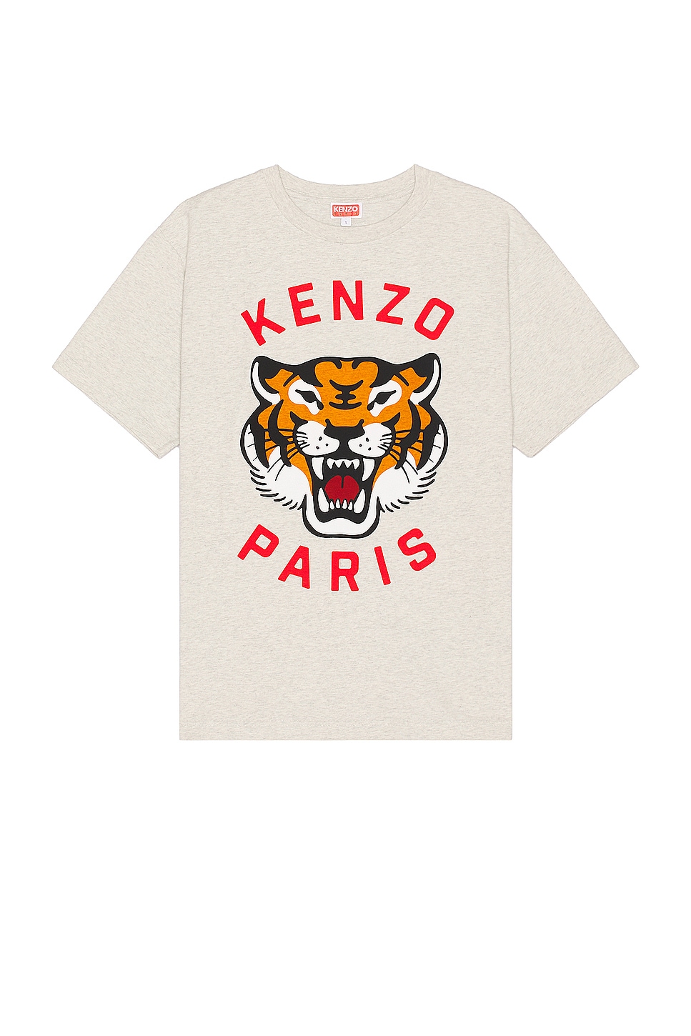 Image 1 of Kenzo Lucky Tiger T-shirt in Pale Grey