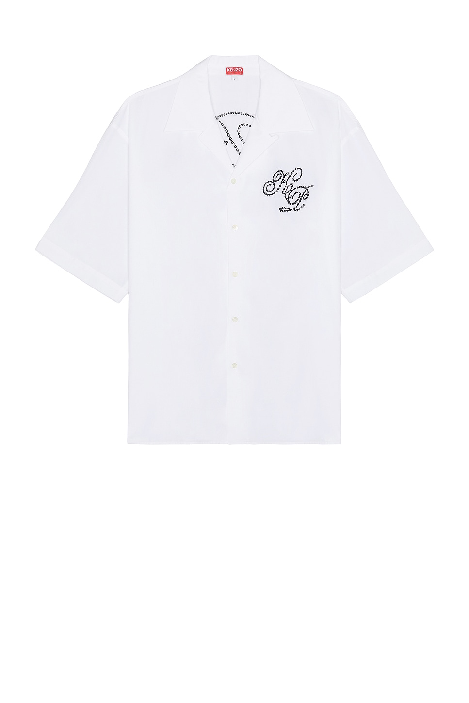 Shop Kenzo Constellation Hawaiian Shirt In White