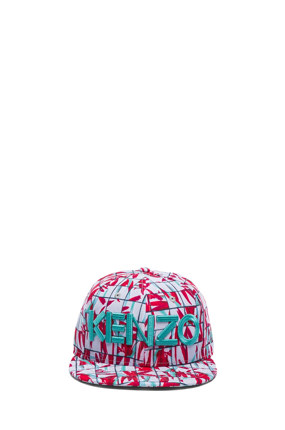 Image 1 of Kenzo x New Era Block Flower Hat in Orange Multi