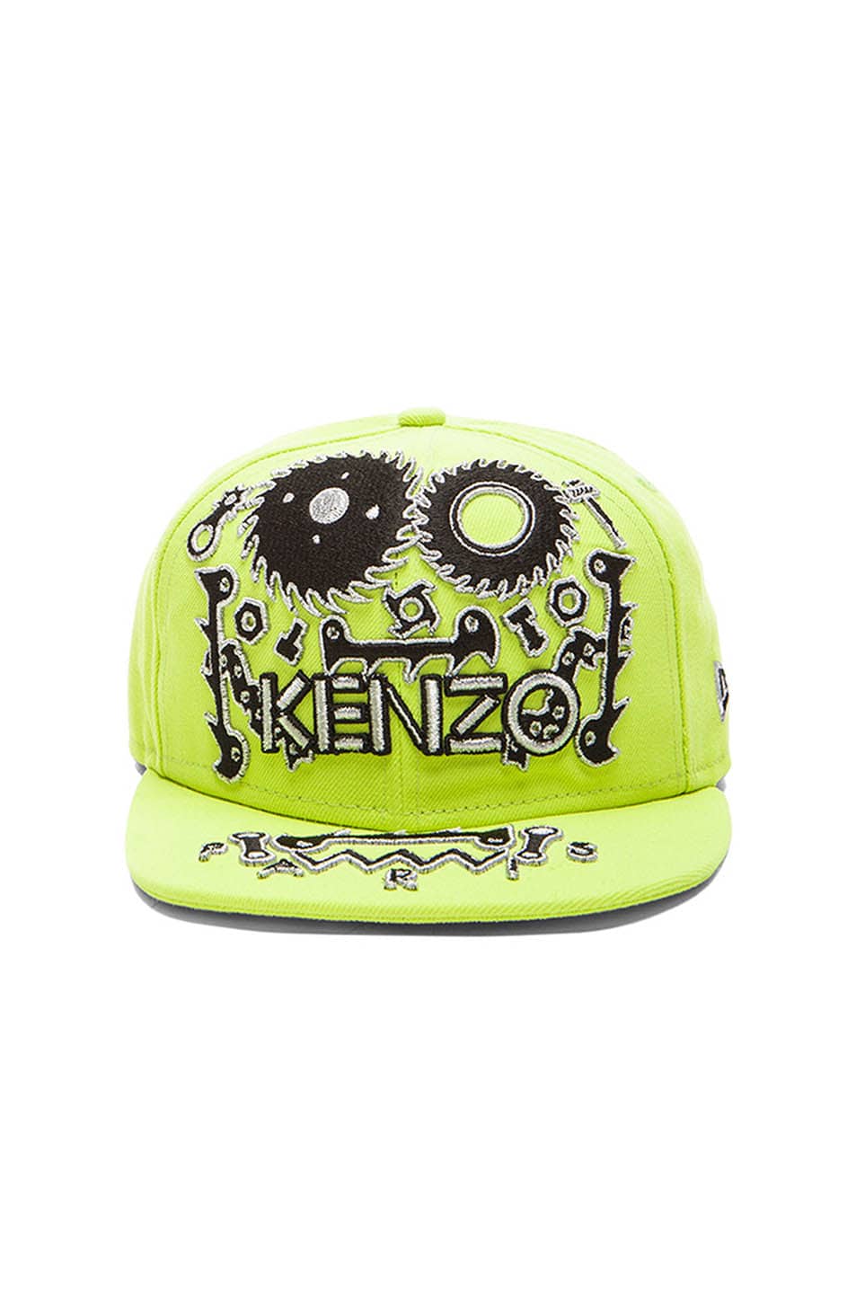 Image 1 of Kenzo x New Era Monster Embroidery Cap in Green
