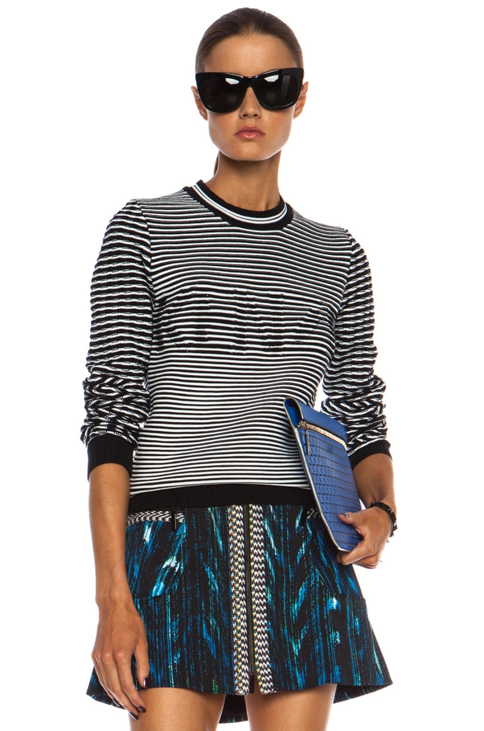 Image 1 of Kenzo Ribbed Cotton Logo Pullover in Black