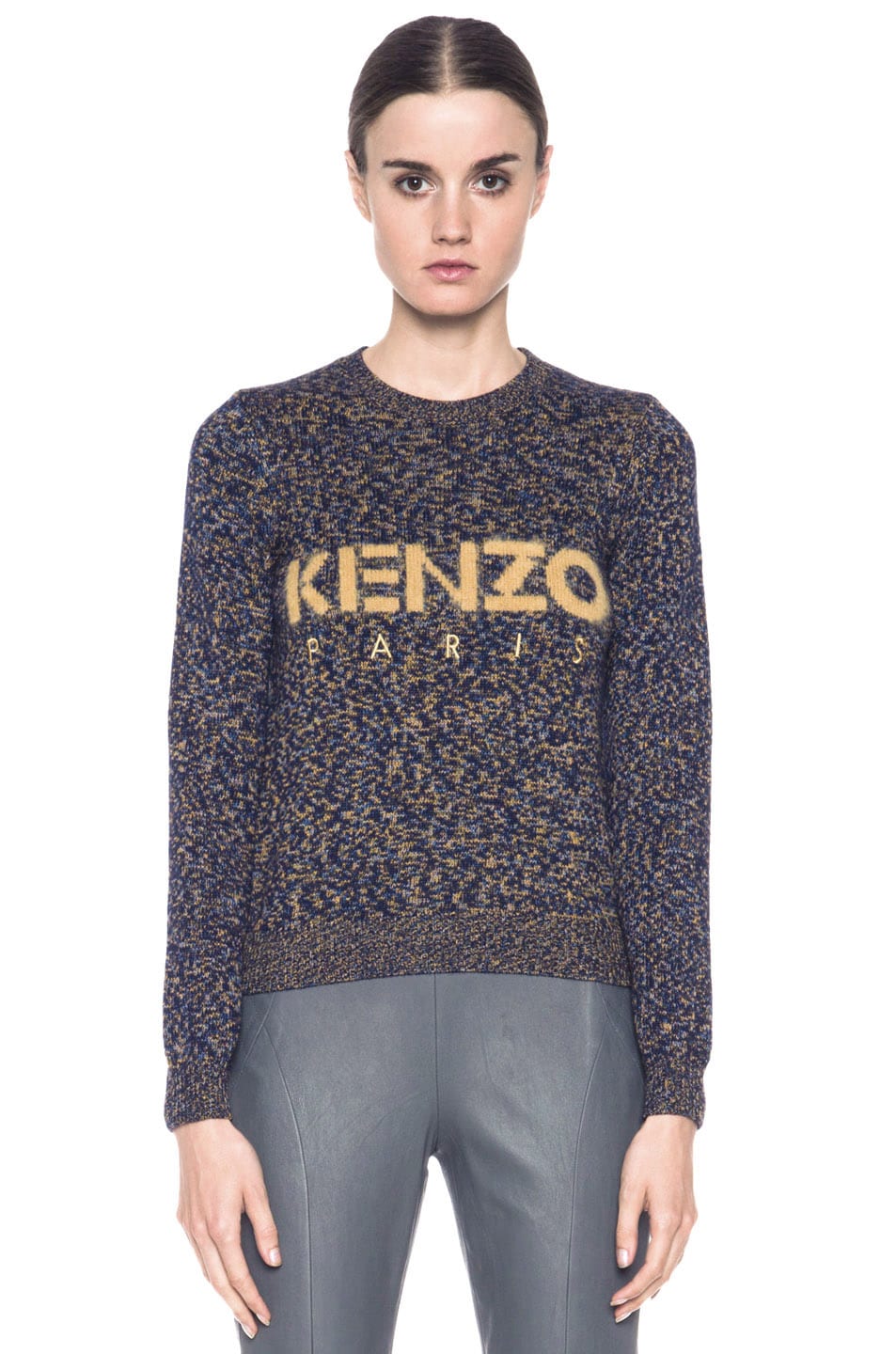 Image 1 of Kenzo Logo Sweater in Bleu Nuit