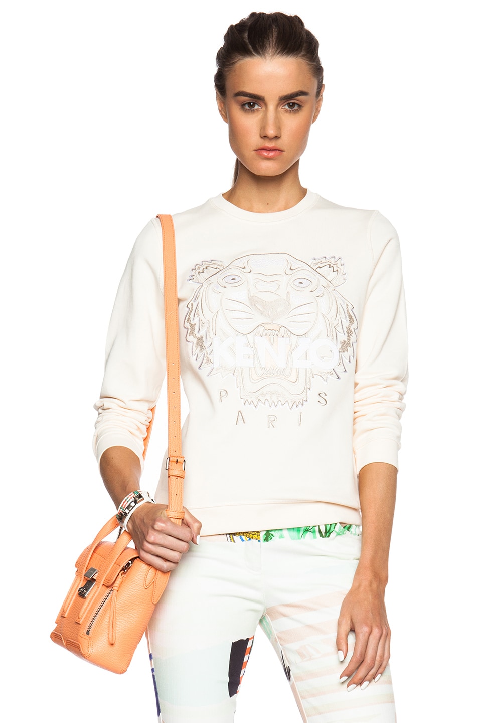 Image 1 of Kenzo Tiger Sweatshirt in Off White