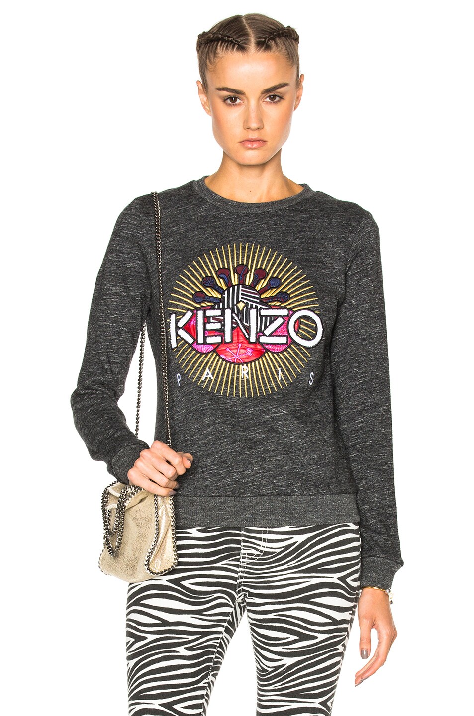 Image 1 of Kenzo Jaspe Sweatshirt in Dark Grey