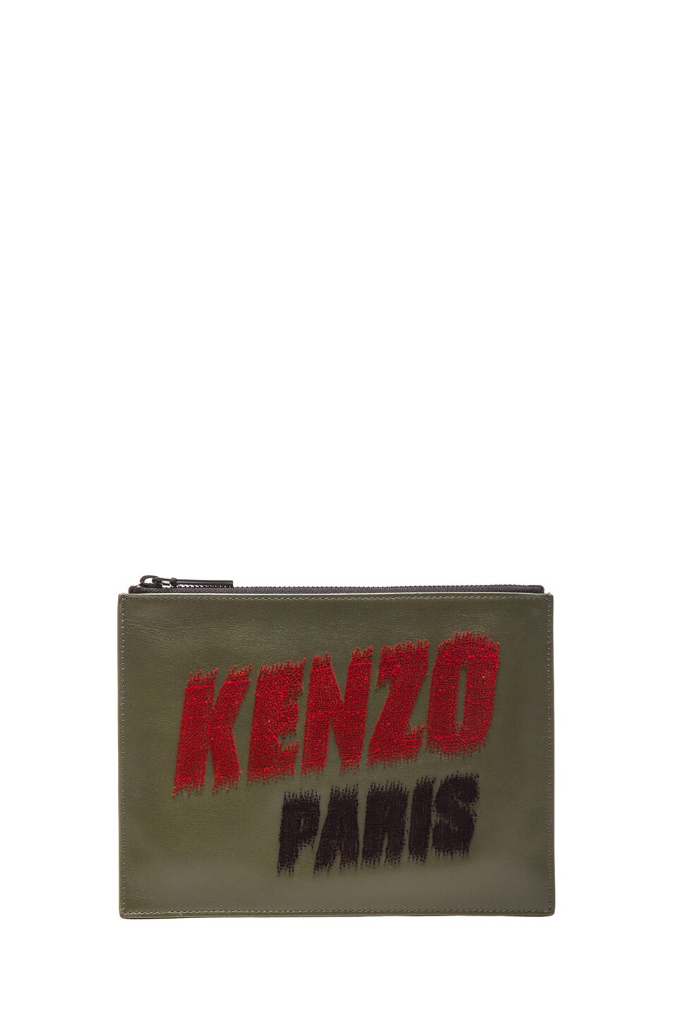Kenzo Paris Clutch in Dark Khaki | FWRD